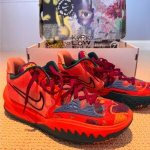 Nike Kyrie 4 Low “Sunrise” Dutch Green/Laser Orange - Size 11.5 - Worn 3x